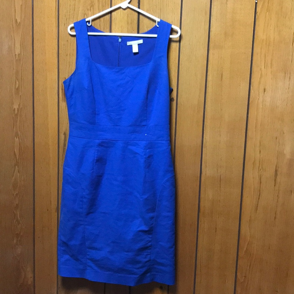 Banana Republic square neck tailored career dress